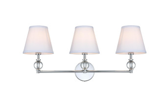Bethany Three Light Wall Sconce in Chrome and White (173|LD7023W24C)
