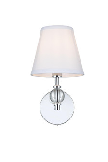 Bethany One Light Wall Sconce in Chrome and White (173|LD7021W6C)