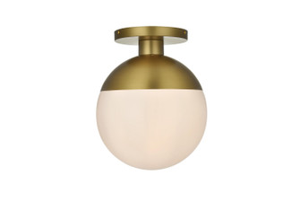Eclipse One Light Flush Mount in Satin Gold and Frosted white (173|LD6056SG)