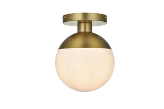 Eclipse One Light Flush Mount in Satin Gold and Frosted white (173|LD6050SG)