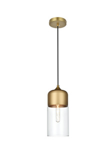 Ashwell One Light Pendant in Satin Gold and Clear (173|LD2240SG)