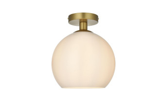 Baxter One Light Flush Mount in Satin Gold and Frosted white (173|LD2211SG)