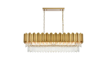 Willow 12 Light Chandelier in Satin Gold and Clear (173|3401G47SG)