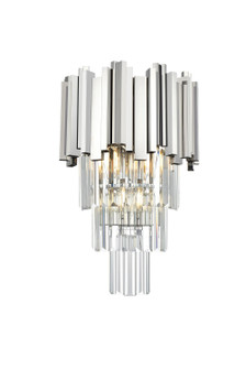 Willow Three Light Wall Sconce in Chrome and Clear (173|3400W12C)