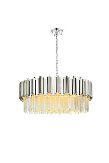 Willow Ten Light Chandelier in Chrome and Clear (173|3400D32C)