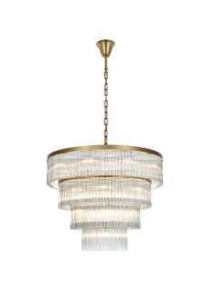 Harlow 28 Light Chandelier in Satin Gold and Clear (173|1070G40SG)