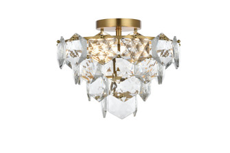 Adaline Six Light Flush Mount in Satin Gold and Clear (173|1050F16SG)