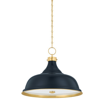 Painted No. 1 Four Light Pendant in Aged Brass/Distressed Bronze (70|MDS300LAGBDBL)