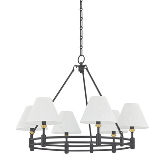 Howard Six Light Chandelier in Aged Brass/Distressed Bronze (70|MDS1800AGBDB)