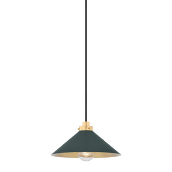 Clivedon One Light Pendant in Aged Brass (70|MDS1401AGBSSG)