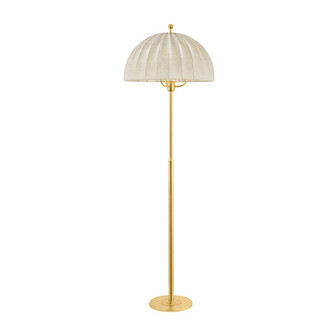 Palmetto Three Light Floor Lamp in Aged Brass (70|CBL5853AGB)
