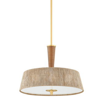 George Three Light Pendant in Aged Brass (70|CB9522AGB)