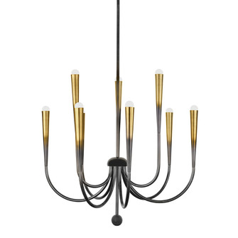 Adley Nine Light Chandelier in Gradient Brass (70|CB3849GB)