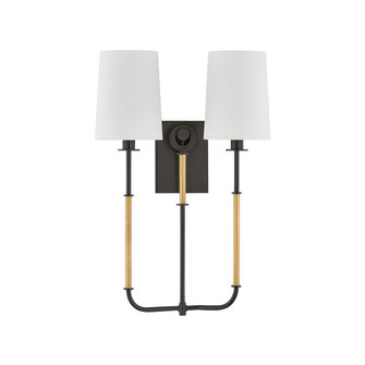 Glenmont Two Light Wall Sconce in Aged Brass (70|2072AGBDB)
