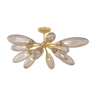 Cordoba 12 Light Semi Flush Mount in Vintage Brass (68|49712VB)