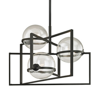 Elliot Three Light Chandelier in Texture Black (67|F6223TBK)