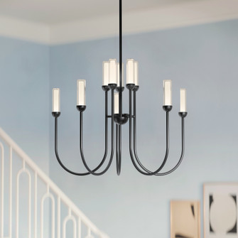 Moraine LED Chandelier in Black (12|52757BKLED)