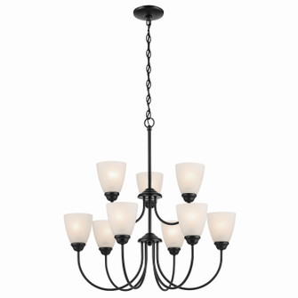 Jolie Nine Light Chandelier in Black (12|43639BK)