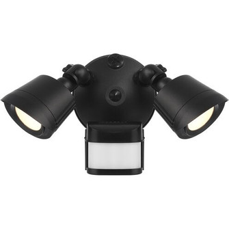 LED Motion Sensored Double Flood Light in Matte Black (51|4FLOODMSA23CCTBK)