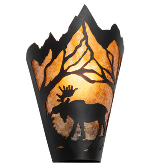 Moose At Dawn One Light Wall Sconce in Textured Black (57|286409)