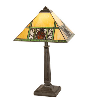 Pinecone Ridge One Light Table Lamp in Mahogany Bronze And Hi-Lited Craftsman Brown (57|285386)