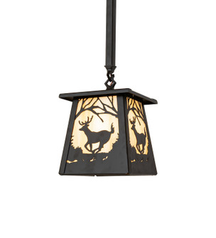 Deer At Dawn One Light Mini Pendant in Oil Rubbed Bronze (57|282330)