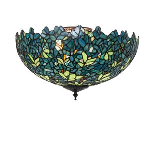Nightfall Wisteria Three Light Flushmount in Mahogany Bronze (57|281748)