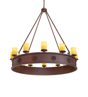 Lorenzo 12 Light Chandelier in Wrought Iron On Rust (57|280088)