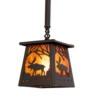 Moose At Dawn One Light Mini Pendant in Textured Black (57|133325)
