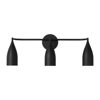 Maya Three Light Vanity in Midnight Black (1|GLV1083MBK)