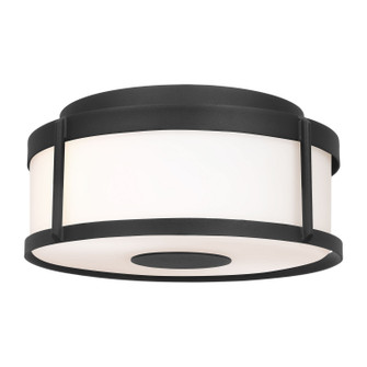 Luning Flush Mount in Textured Black (1|GLO1132OETXB)