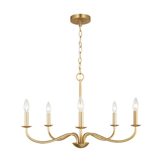 Abells Five Light Chandelier in Satin Brass (1|GLC1205SB)