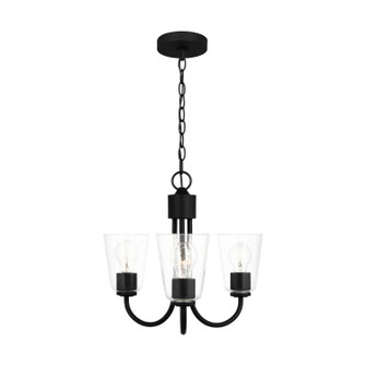 Miles Three Light Chandelier in Midnight Black (1|GLC1153MBK)