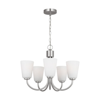 Miles Five Light Chandelier in Brushed Nickel (1|GLC1115BS)