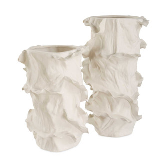 Ripple Crest Vases Set/2 in White (52|18268)