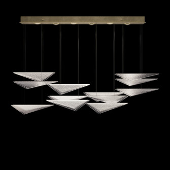 Volo LED Pendant in Soft Gold/Clear Hammered (48|10011854)