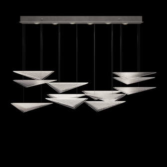 Volo LED Pendant in Silver/Clear Hammered (48|10011844)