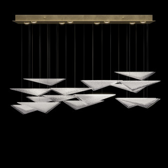 Volo LED Pendant in Soft Gold/Clear Hammered (48|10011754)