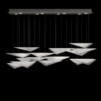 Volo LED Pendant in Silver/Clear Hammered (48|10011744)