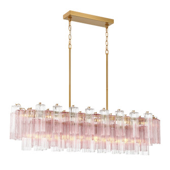 Addis 14 Light Linear Chandelier in Aged Brass (60|ADD317AGSP)