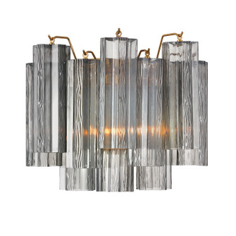 Addis Two Light Wall Sconce in Aged Brass (60|ADD302AGSM)