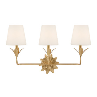 Broche Three Light Bath in Antique Gold (60|573OPGA)