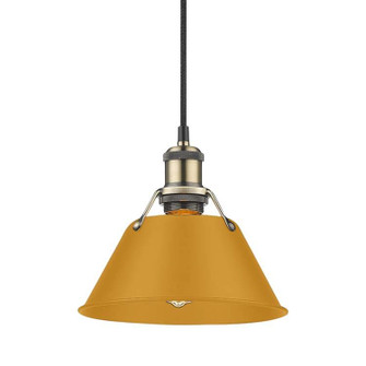 Orwell One Light Pendant in Aged Brass (62|3306SABAY)