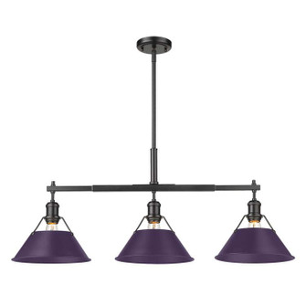 Orwell Three Light Linear Pendant in Matte Black (62|3306LPBLKEP)