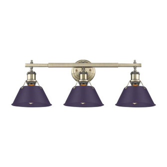 Orwell Three Light Vanity in Aged Brass (62|3306BA3ABEP)