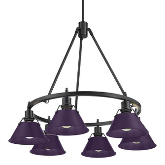 Orwell Six Light Chandelier in Matte Black (62|33066BLKEP)