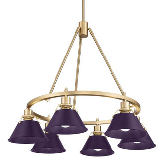 Orwell Six Light Chandelier in Brushed Champagne Brass (62|33066BCBEP)