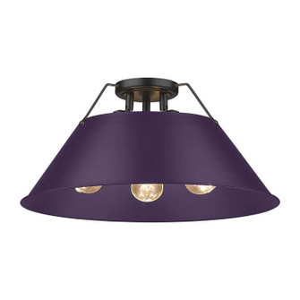 Orwell Three Light Flush Mount in Matte Black (62|33063FMBLKEP)