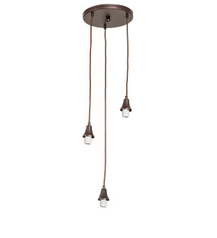 Pendant Hardware Three Light Pendant Hardware in Mahogany Bronze (57|287132)