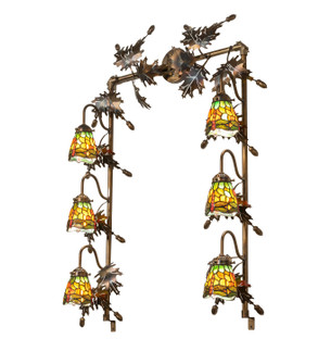 Tiffany Hanging Head Dragonfly Six Light Vanity in Dark Burnished Antique Copper (57|286819)